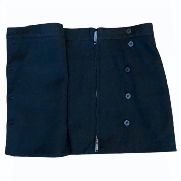 Burberry Double Breasted Black Mini Skirt Sz 6 - Picture 4 of 5